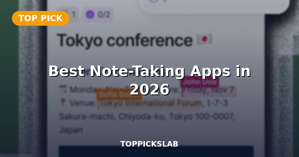 Best Note-Taking Apps in 2026