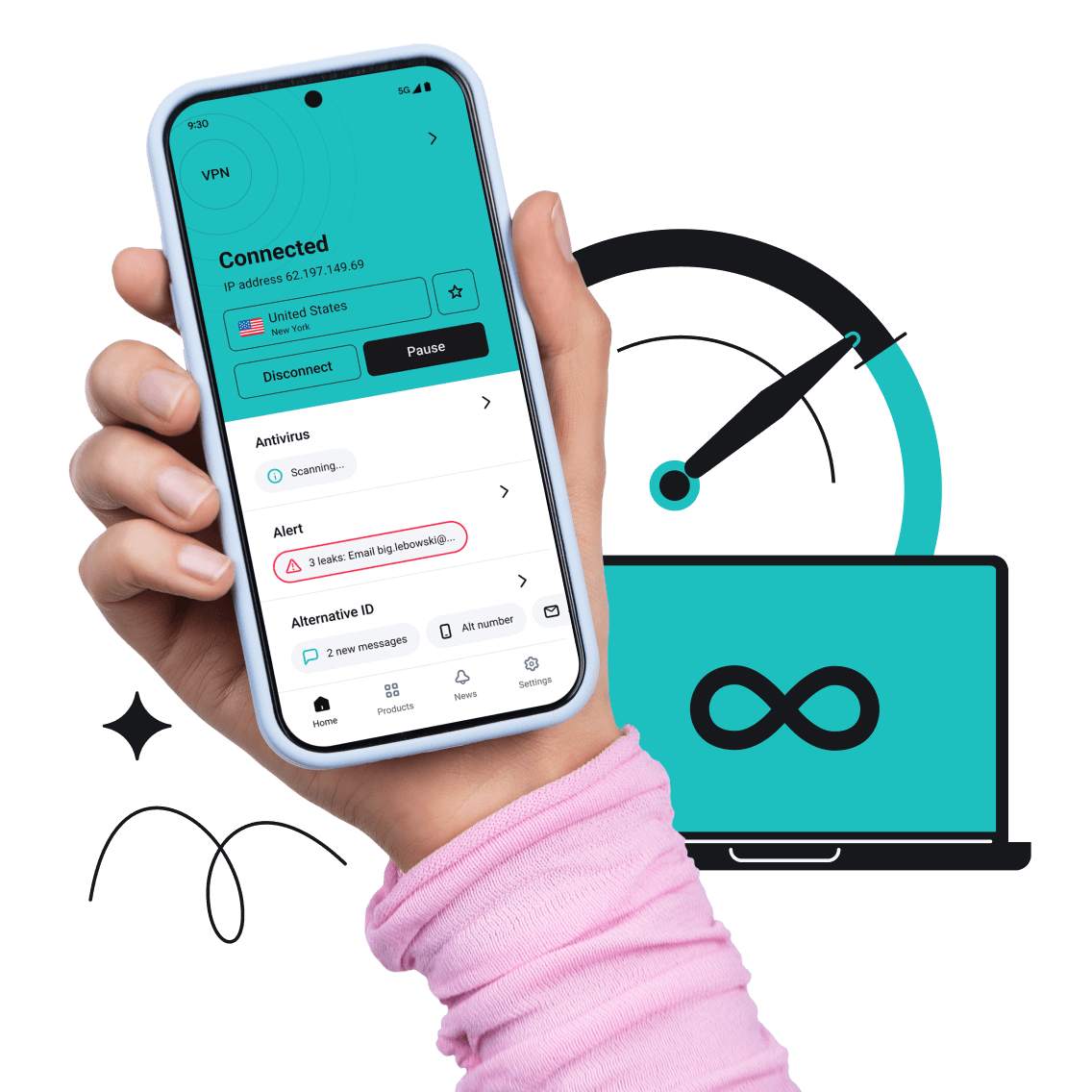 Surfshark interface